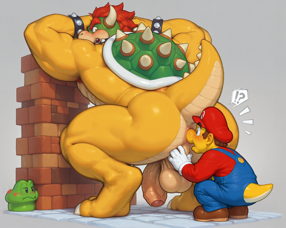 bowser and mario (mario bros and etc) directed by netchicken