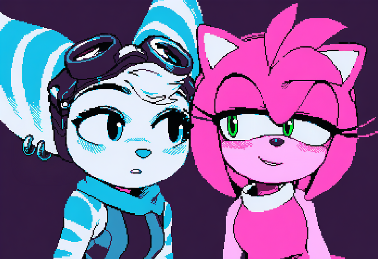 amy rose and rivet (sonic the hedgehog (series) and etc) directed by anonymous director