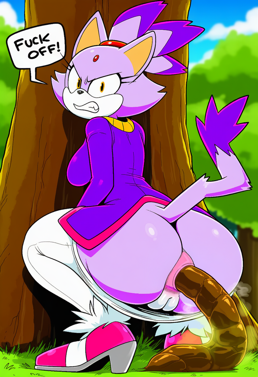 blaze the cat (sonic the hedgehog (series) and etc) directed by boxen549