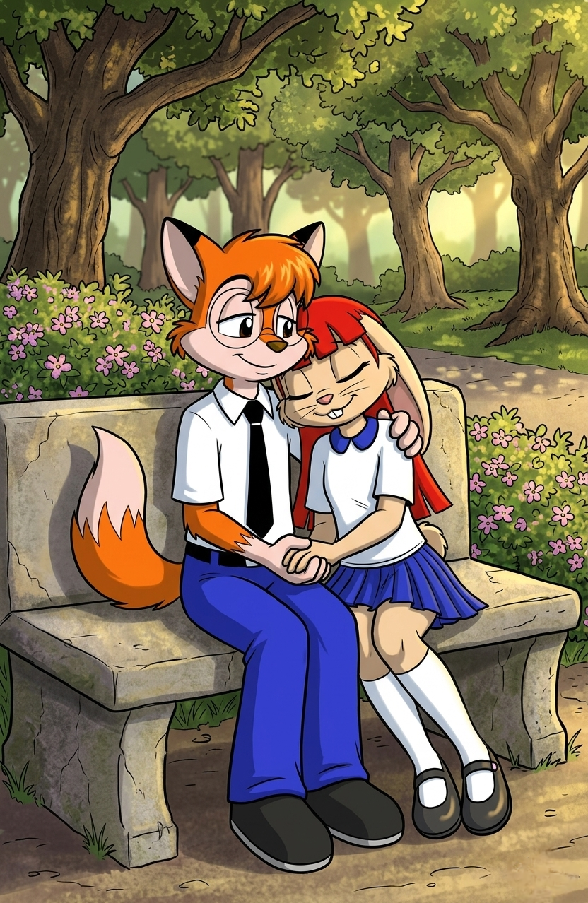 cynthia and edward (school days)