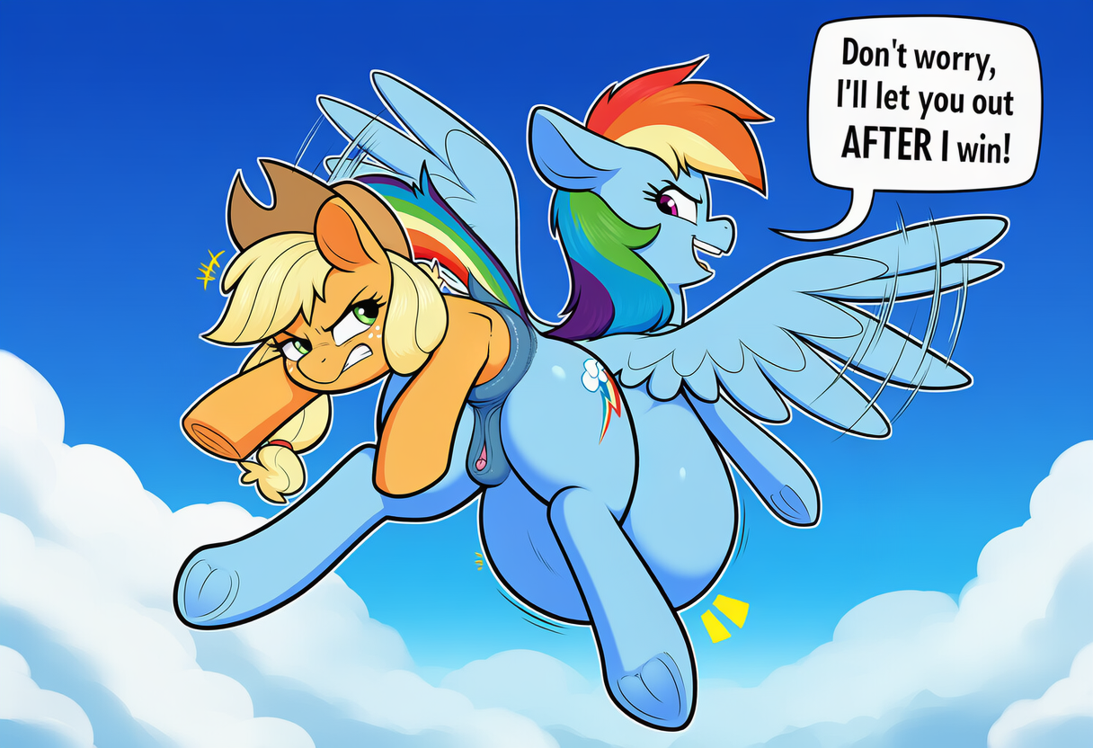 applejack and rainbow dash (friendship is magic and etc) directed by boxen549