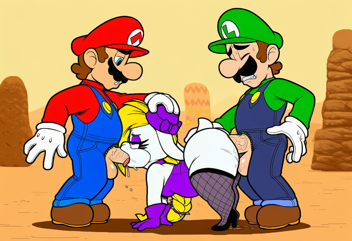 broodal, hariet, luigi, and mario (mario bros and etc) directed by boxen549