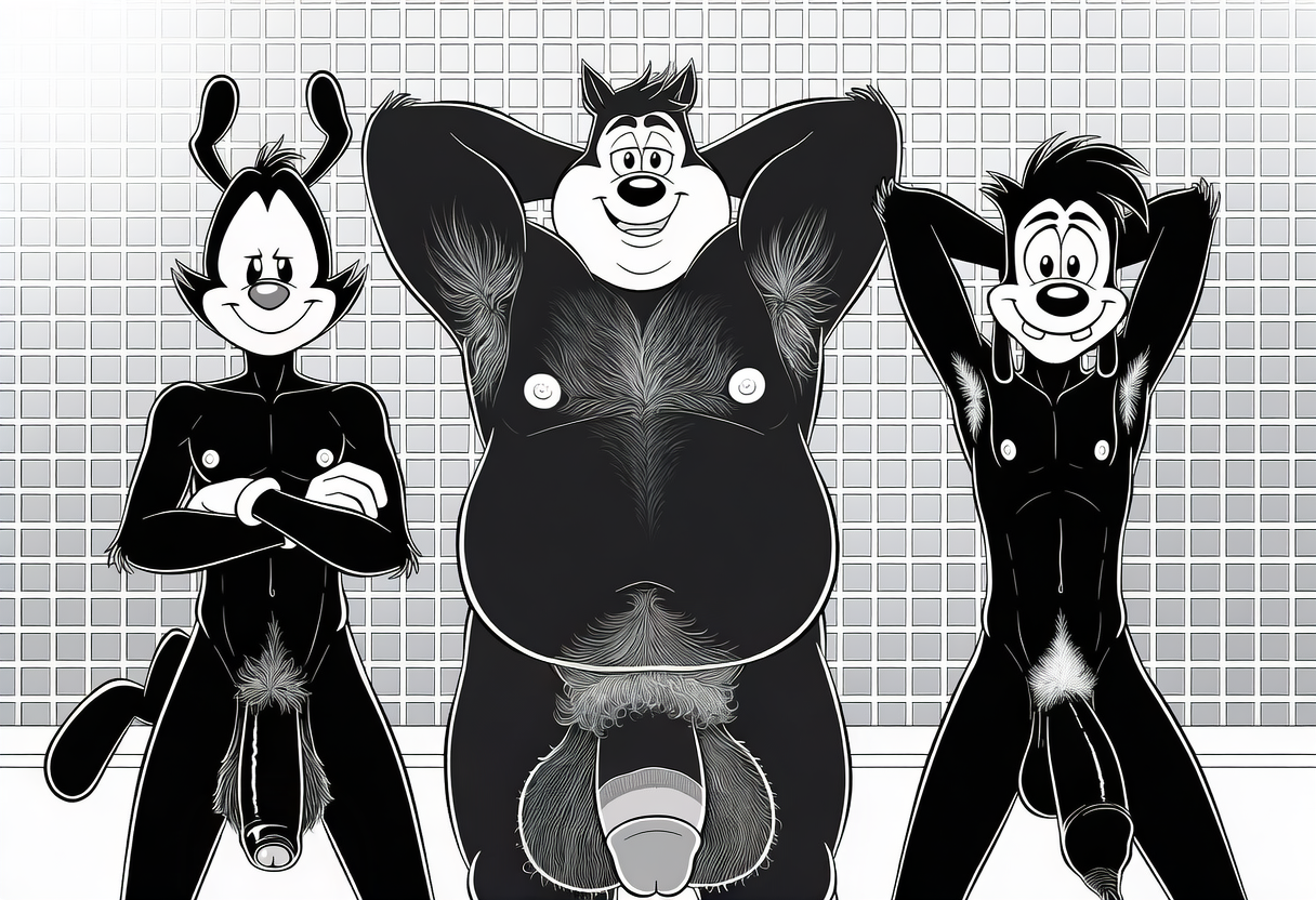 max goof, pj, and yakko warner (warner brothers and etc) directed by boxen549