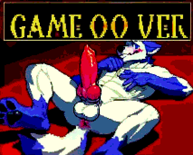 abs animal_genitalia animal_penis anthro anus balls blue_body blue_fur blush canine_genitalia canine_penis digitigrade ears_down erection fur game_over gameplay_mechanics genitals lying male multicolored_body multicolored_fur nervous_smile on_back paws penis pivoted_ears pixelated posterized red_background sheath simple_background solo text two_tone_body two_tone_fur white_body white_fur tkyoprko canid canine canis fox hybrid mammal wolf digital_media_(artwork) english_text pixel_(artwork)