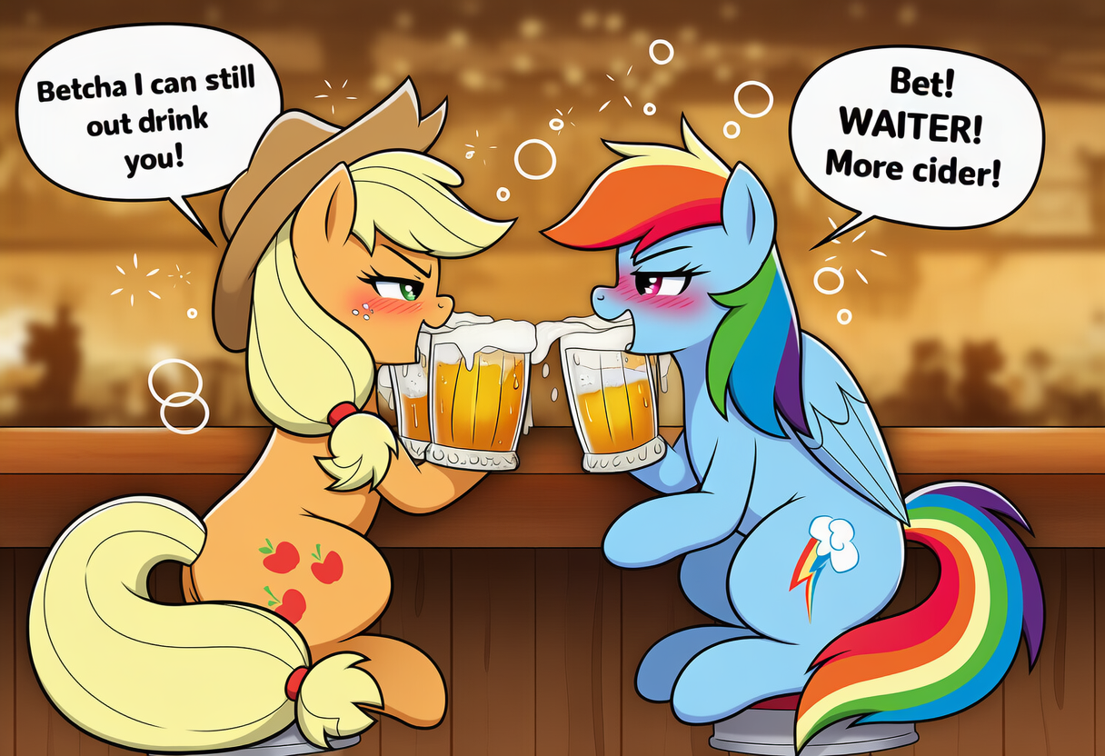 applejack and rainbow dash (friendship is magic and etc) directed by boxen549