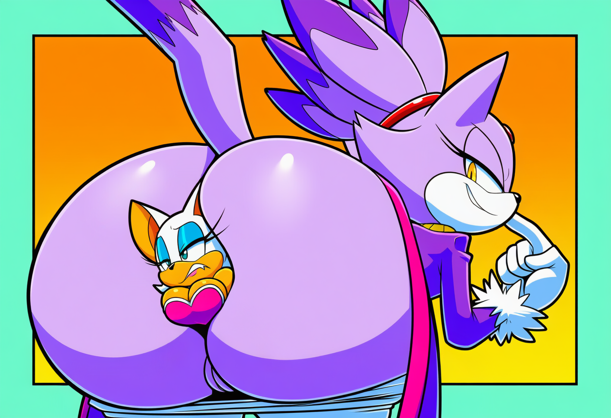 blaze the cat and rouge the bat (sonic the hedgehog (series) and etc) directed by boxen549