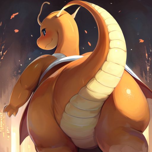 ambiguous_gender anthro big_butt butt featureless_crotch nintendo pokemon presenting presenting_hindquarters solo solo_focus thick_thighs wide_hips unknown_director dragon dragonite generation_1_pokemon pokemon_(species)