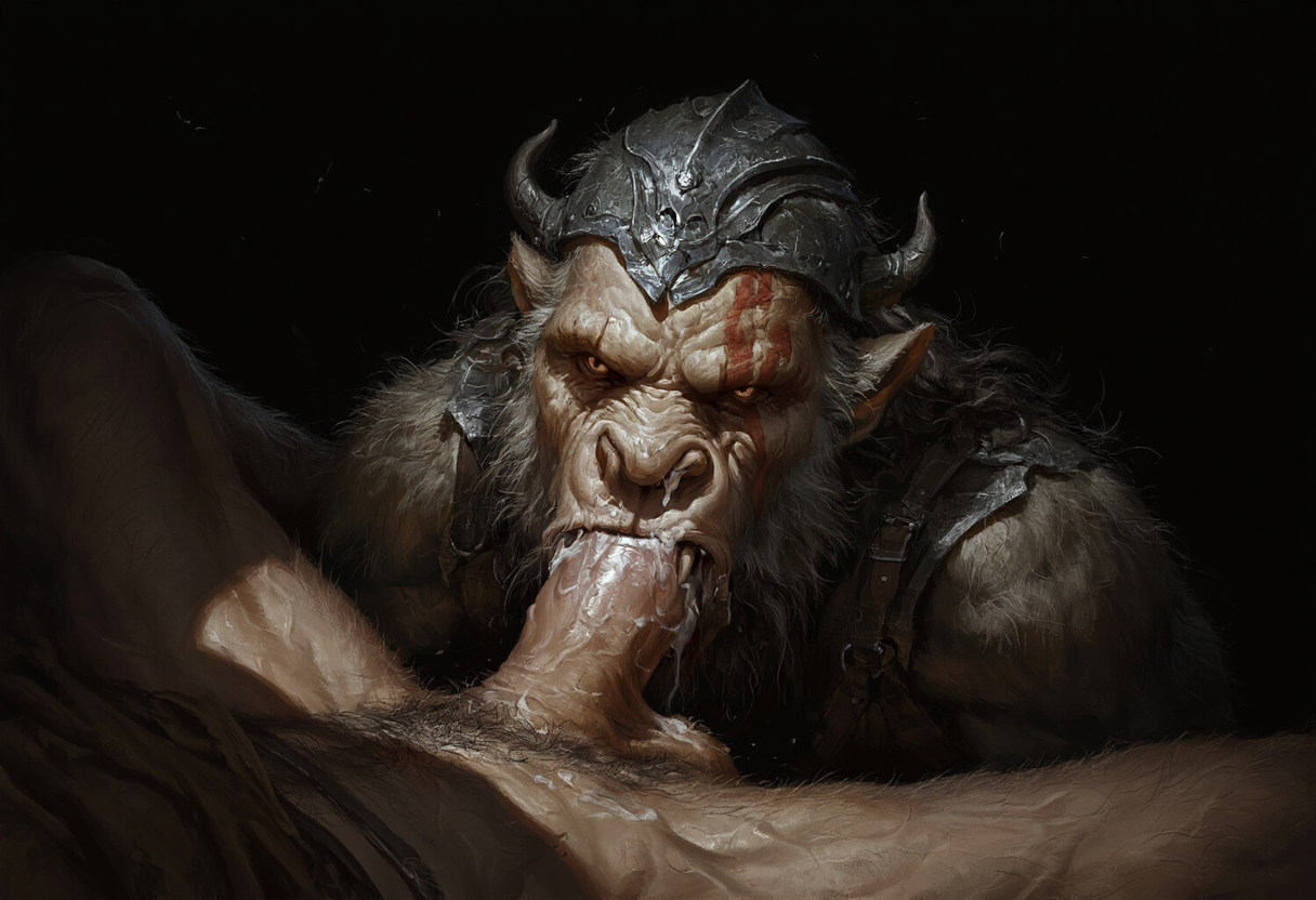armor bodily_fluids cum cum_in_mouth cum_inside cum_on_face duo fellatio genital_fluids headgear helmet male male/male oral penile sex hyperion bugbear human humanoid mammal