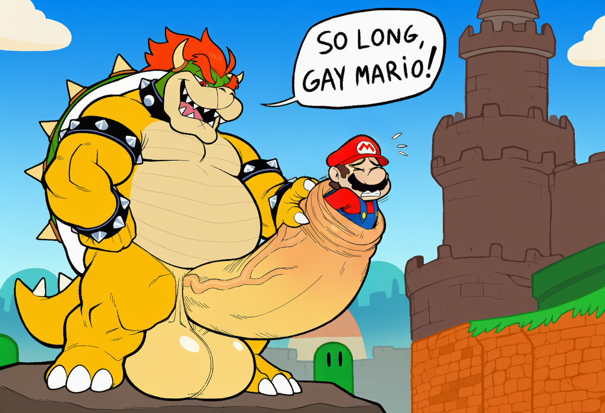 bowser and mario (mario bros and etc) directed by boxen549