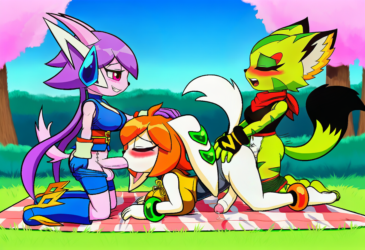 carol tea, milla basset, and sash lilac (freedom planet and etc) directed by boxen549