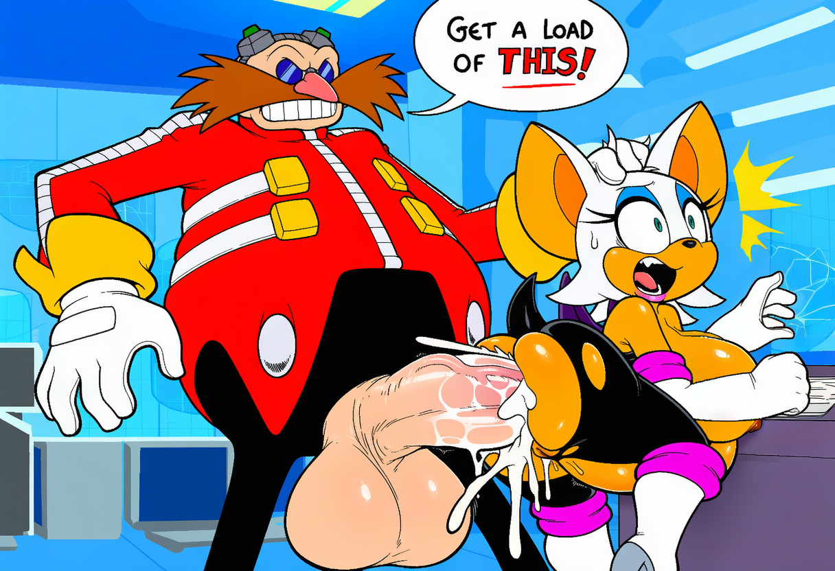 dr. eggman and rouge the bat (sonic the hedgehog (series) and etc) directed by boxen549