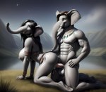 absurd_res anthro bodily_fluids breasts cum cum_in_pussy cum_inside duo elephant elephantid eleptor female genital_fluids genitals hi_res male male/female mammal penetration penis proboscidean pussy sex vaginal vaginal_penetration