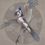 beak claws cute_eyes detailed_feathers feathers feral raised_leg solo tail_feathers wings forsaken avian bird blue_jay corvid jay_(bird) new_world_jay oscine passerine detailed