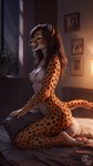 anthro bed black_spots breasts female fur furniture grinding hair long_hair looking_pleasured masturbation night_sky nipples nude photo picture_frame pillow pillow_humping small_breasts solo spots spotted_body spotted_fur gren_art cheetah felid feline mammal absurd_res hi_res huge_filesize