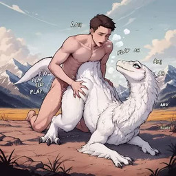 arched_back ass_up bestiality duo female feral feral_penetrated from_behind_position front_view fur hand_on_butt human_on_feral human_penetrating human_penetrating_feral interspecies looking_at_another looking_at_partner looking_pleasured male male/female penetration sex text retr-1 dinosaur dromaeosaurid human mammal reptile scalie theropod 1:1 animated english_text low_res webm