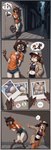 alley anthro biped blue_eyes bottomwear brown_eyes clothing crossed_arms eyewear female genitals glasses group hat headgear headwear knife navel photo pussy shorts anonymous_director invoke_high canid canine felid feline lagomorph leporid lynx mammal mouse murid murine rabbit rodent absurd_res hi_res