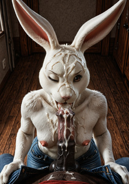 animal_genitalia animal_penis anthro balls big_penis bodily_fluids bottomwear breasts brown_body brown_eyes brown_fur clothing cum cum_drip cum_in_mouth cum_inside cum_on_body cum_on_chest cum_on_face cum_on_penis cum_on_self cum_on_tongue cum_string day denim denim_clothing dripping duo ejaculation equine_penis erection excessive_cum excessive_genital_fluids female first_person_view fur genital_fluids genitals inside jeans looking_at_viewer male male/female male_pov one_eye_closed open_mouth pants penis slim_female small_breasts tongue tongue_out unzipped unzipped_pants white_body white_fur chamir136_(director) beastars haru_(beastars) equid humanoid lagomorph leporid mammal rabbit hi_res