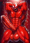 abs athletic athletic_male balls biceps big_balls big_penis bodily_fluids completely_nude erection foreskin front_view frosting.ai genitals glistening glistening_body glistening_skin hands_behind_back hands_behind_head huge_balls huge_penis humanoid_genitalia humanoid_penis hyper hyper_genitalia hyper_penis large_balls looking_at_viewer male male_focus muscular muscular_legs navel no_pupils not_furry nude nude_male pecs penis presenting red_body red_penis red_skin seductive sharp_teeth solo stable_diffusion standing sweat sweatdrop sweaty_body teeth teeth_showing thick_thighs vein veiny_penis wet wet_body wet_skin white_eyes ainemesis marvel carnage_(marvel) alien alien_humanoid humanoid monster symbiote 2024 absurd_res hi_res novelai portrait three-quarter_portrait watermark