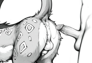 after_anal after_sex animal_genitalia animal_penis anus backsack balls bestiality bodily_fluids butt butt_focus cum cum_drip cum_from_ass cum_in_ass cum_inside cum_on_body cum_on_butt cum_on_penis cum_string dripping duo erection faceless_character faceless_human faceless_male feline_genitalia feral fur genital_fluids genitals half-erect human_on_feral interspecies leaking_cum male male/male male_on_feral male_on_human markings nude penis penis_tip perineum pokephilia pull_out quadruped raised_tail rear_view sex sheath simple_background solo_focus spots spotted_body tail white_background tempting_(director) nintendo pokemon felid generation_5_pokemon human liepard mammal pantherine pokemon_(species) greyscale monochrome