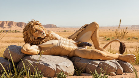 anthro male solo nirras felid lion mammal pantherine hi_res