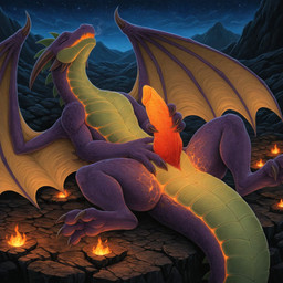aged_up bodily_fluids claws dragon_wings eyes_closed feral fire genital_fluids genitals glowing glowing_body glowing_genitalia glowing_penis knot leaking_precum looking_pleasured lying male masturbation mountain_range mountains mythology night on_back open_mouth outside penile penile_masturbation penis precum purple_body purple_scales rock scales smoke smoke_from_mouth solo spread_legs spread_wings spreading star toe_claws wings tyto4tme4l friendship_is_magic my_little_pony spike_(mlp) dragon mythological_creature mythological_scalie scalie hi_res