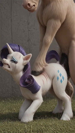 anthro bodily_fluids clenched_teeth duo eyes_closed female feral from_behind_position grass hooves male male/female plant running_mascara sex side_view tears teeth thrusting ilovekrystal friendship_is_magic my_little_pony rarity_(mlp) equid equine horse mammal pony absurd_res animated hi_res short_playtime webm