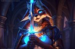 anthro breasts canid canine clothed clothing female fox front_view looking_at_viewer mammal melee_weapon raz_snowpaw solo sword weapon