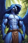 abs anthro athletic athletic_anthro athletic_male avian beak bird birdovo bottomwear clothing hi_res loincloth macaw male muscular muscular_anthro muscular_male neotropical_parrot parrot pecs rio_(series) roberto_(rio) solo true_parrot wings