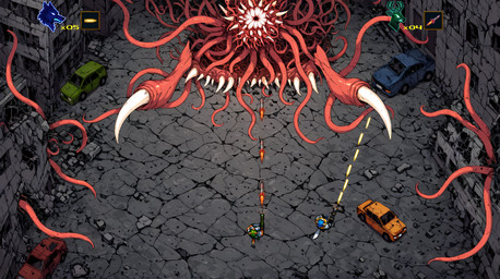 ambiguous_gender anthro backpack bird's-eye_view bottomwear building car city claws clothed clothing destruction detailed_background feral footwear fully_clothed gameplay_mechanics green_clothing group gui hair headgear health_bar high-angle_view holding_object holding_weapon inside_car male multi_eye nightmare_fuel open_mouth outside pants ranged_weapon road ruins sharp_teeth shirt spikes teeth tentacles text topwear trio vehicle weapon thebigbradwulf brad_wulf_(thebigbradwulf) buckshot_bruin_(thebigbradwulf) canid canine canis cervid flesh_creature human humanoid mammal monster monstrous_humanoid tentacle_creature wolf digital_media_(artwork) hi_res pixel_(artwork)