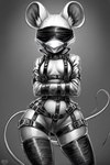 2024 anthro bdsm biped blindfold bondage bound breasts female restraints sensory_deprivation solo standing straitjacket anonymous_director mammal mouse murid murine rodent