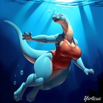 air_bubble anthro big_breasts breasts clothed clothing curvy_figure detailed_background excited eyes_closed female floating fully_clothed furgonomics happy huge_breasts long_neck long_snout mature_female navel one-piece_swimsuit presenting red_clothing scales slightly_chubby slightly_chubby_female smile snout solo sunny swimming swimwear teal_scales thick_thighs underwater voluptuous water white_body white_scales wide_hips yerticus amethyst_(yerticus) reptile scalie snake 1:1 4k colored colorful detailed full-length_portrait hi_res portrait shaded signature wallpaper