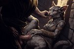 anthro duo female genitals male male/female penetration penis pussy substance_intoxication vaginal vaginal_penetration hyperion felid human khajiit mammal