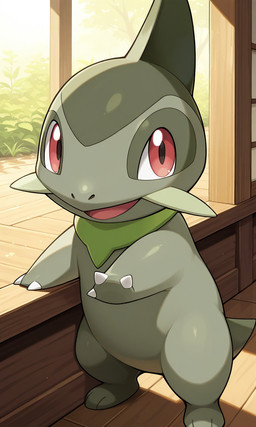 biped claws feral looking_at_viewer mythology red_eyes short_tail smile smiling_at_viewer solo tusks yiff_ai_(director) nintendo pokemon dragon generation_5_pokemon mythological_creature mythological_scalie pokemon_(species) scalie hi_res