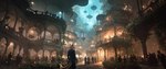 anthro architecture blue_eyes business_suit city clothing coat female group male photorealism plant saren_(nekomatasaren) solo suit topwear underwater water nekomatasaren felid human mammal absurd_res hi_res