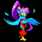 after_transformation anthro beak bird_feet clothing feather_ears feathers female solo torn_clothing transformation shantae avian bird hybrid rito