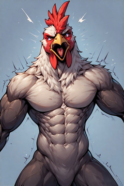 abs anthro athletic athletic_anthro athletic_male beak biceps feathers growth male mid_transformation muscle_growth muscular muscular_anthro muscular_arms muscular_male muscular_thighs nude open_beak open_mouth pecs ripped_muscles screaming slim slim_body solo standing tongue transformation triceps vein veiny_muscles birdovo avian bird chicken galliform gallus_(genus) phasianid hi_res