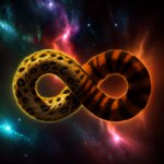 argon-42 colorful fur infinity_symbol nebula orange_body orange_fur space spots spotted_body spotted_fur star striped_body striped_fur stripes symbol tail yellow_body yellow_fur