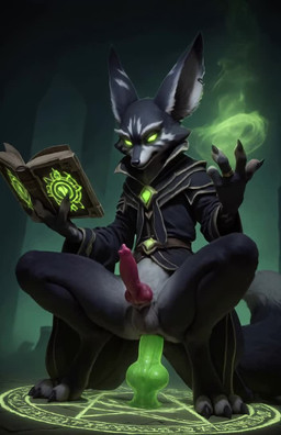 anal anal_penetration animal_genitalia animal_penis anthro anus balls blizzard_entertainment canine_genitalia canine_penis genitals knot magic_user male penetration penis solo summoning_circle tail sysns warcraft canid canine fox mammal vulpera animated loop webm