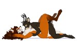 ambiguous_penetration anthro anthro_on_anthro anthro_penetrated anthro_penetrating anthro_penetrating_anthro antlers big_breasts black_nose blue_eyes blush bodily_fluids breast_play breast_suck breasts breath brown_body brown_fur brown_hair butt claws cloven_hooves countershading duo eyes_closed feet female female_penetrated finger_claws fingers from_front_position fur gloves_(marking) hair happy happy_sex hooves horn interspecies larger_female larger_penetrated leg_markings leg_wrap legs_up long_hair looking_at_another looking_pleasured lying male male/female male_penetrating male_penetrating_female markings missionary_position multicolored_body multicolored_fur nipple_fetish nipple_play nipple_suck nipples nude nude_female nude_male on_back open_mouth open_smile orange_body orange_fur pawpads paws penetration penile penile_penetration predator/prey sex simple_background size_difference small_dom_big_sub smaller_male smile socks_(marking) sucking sweat tail tan_body tan_fur teeth toe_claws toes tongue two_tone_body two_tone_fur waist_grab white_background white_body white_fur anonymous_director canid canine cervid fox mammal red_fox hi_res