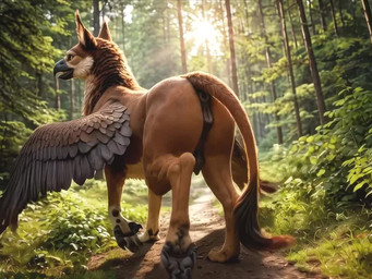 anus beak digitigrade feathers female feral forest fur genitals light light_beam looking_at_viewer looking_back looking_back_at_viewer nipples paws plant pussy quadruped solo sunbeam sunlight teats tree walking walking_away wings jelloponies silverlynx avian gryphon mythological_avian animated short_playtime webm