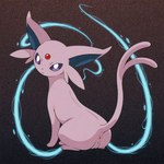 abstract_background anus butt female feral forehead_gem forked_tail fur gem genitals humanoid_genitalia humanoid_pussy looking_at_viewer looking_back looking_back_at_viewer pink_body pink_fur purple_eyes pussy quadruped raised_tail rear_view sitting solo unusual_anatomy unusual_tail tyto4tme4l nintendo pokemon eeveelution espeon felid feline generation_2_pokemon mammal pokemon_(species) hi_res