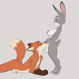 anthro anthro_on_anthro anthro_penetrated anthro_penetrating anthro_penetrating_anthro arched_back areola balls big_breasts biped bodily_fluids breasts brown_body butt countershading crossgender deep_throat dipstick_ears dipstick_tail disney dominant dominant_gynomorph dominant_intersex duo ear_markings erection facial_markings feet fellatio fingers ftg_crossgender fti_crossgender fur genitals gloves_(marking) grey_background grey_body grey_fur gynomorph gynomorph/male gynomorph_penetrating gynomorph_penetrating_male head_markings humanoid_genitalia humanoid_penis intersex intersex/male intersex_penetrating intersex_penetrating_male interspecies leg_markings looking_at_another lying male male_penetrated markings multicolored_body multicolored_ears multicolored_fur multicolored_tail narrowed_eyes neck_bulge nipples nude nude_gynomorph nude_male oral oral_penetration orange_body orange_fur penetration penile penile_penetration penis penis_in_mouth penis_size_difference purple_eyes sex short_tail side_view simple_background small_penis smile socks_(marking) standing submissive submissive_male tail tail_markings tuft white_body white_fur quantaized zootopia judy_hopps nick_wilde canid canine fox lagomorph leporid mammal rabbit red_fox hi_res