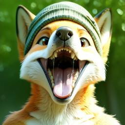 anthro bodily_fluids dipstick_ears drooling gaping_mouth male mouth_shot multicolored_ears open_mouth saliva solo tongue vore yellow slythefloof sly_(slythefloof) canid canine fox mammal willysnoobrealism_(model)