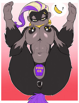 Rating: e
ID: 124087
Date: 2025-08-28 08:42:33 -0400
Status: active
Score: 23
anthro anus athletic athletic_female banana big_breasts breasts donkey_kong_(series) donkey_kong_bananza ear_piercing ear_ring english_text eyelashes female food fruit gradient_background hair hi_res kong lipstick looking_at_viewer lying makeup mammal multicolored_hair navel nintendo nipple_piercing nipples on_back orangetangerine pictographics piercing plant poppy_kong pressing_breasts_together primate purple_tail pussy_tape question_mark ring_piercing simple_background solo tail text yellow_eyes yellow_lipstick post #124087