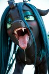 ahegao bodily_fluids dripping drooling fangs female feral looking_pleasured saliva saliva_drip saliva_string solo tongue tongue_out director_simon friendship_is_magic my_little_pony queen_chrysalis_(mlp) hi_res