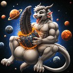 anthro balls big_balls big_penis black_penis genitals huge_balls huge_penis hyper hyper_balls hyper_genitalia hyper_penis macro male penis planet_destruction planet_penetrated solo space spiked_penis spikes spikes_(anatomy) thedavid charr felid mammal hi_res