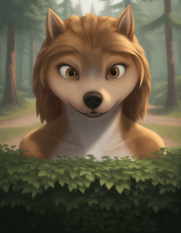 anthro brown_hair convenient_censorship dialogue female forest forest_background fur hair light nature nature_background orange_eyes plant shrub solo sunlight talking_to_viewer tan_body tan_fur tree foxfire22 alpha_and_omega kate_(alpha_and_omega) canid canine canis mammal wolf animated