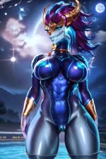 anthro anthro_female big_breasts blue_body blue_eyes blue_fur blue_nipples blue_pussy blue_skin blush breasts curvaceous curvy_figure cyanotic_epithelium dragoness female female_focus fur genitals glowing mythology nipples nude nude_female pussy solo solo_focus space standing star video_games voluptuous wide_hips kirillai league_of_legends aurelion_sol_(lol) dragon mythological_creature mythological_scalie scalie wingless_dragon animated tagme webm