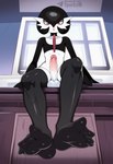balls clothing erection feet femboy foot_focus genitals hair humanoid_feet humanoid_genitalia humanoid_penis latex latex_legwear latex_stockings legwear looking_at_viewer low-angle_view male penis plantigrade red_eyes sitting soles solo text toes sergalbutt nintendo pokemon gardevoir generation_3_pokemon humanoid pokemon_(species) hi_res signature url