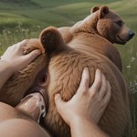 anatomically_correct anatomically_correct_genitalia animal_genitalia animal_pussy anus bestiality bodily_fluids brown_bear brown_body brown_fur butt butt_grab cum cum_in_pussy cum_inside detailed detailed_fur duo female feral feral_penetrated first_person_view from_behind_position fur genital_fluids genitals grass grizzly_bear hand_on_butt hands hi_res human human_on_feral human_penetrating human_penetrating_feral human_pov interspecies looking_back looking_pleasured male male/female male_on_feral mammal meadow mostly_offscreen_character penetration plant polar_(director) pubes pussy sex smile ursid ursine ursine_pussy vaginal vaginal_penetration